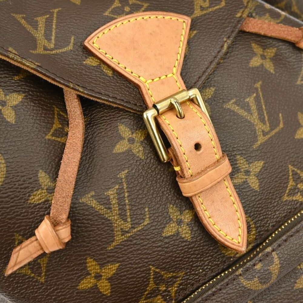 Louis Vuitton Montsouris Backpack Monogram Canvas Brown Canvas Backpack Bag - Picture 10 of 16